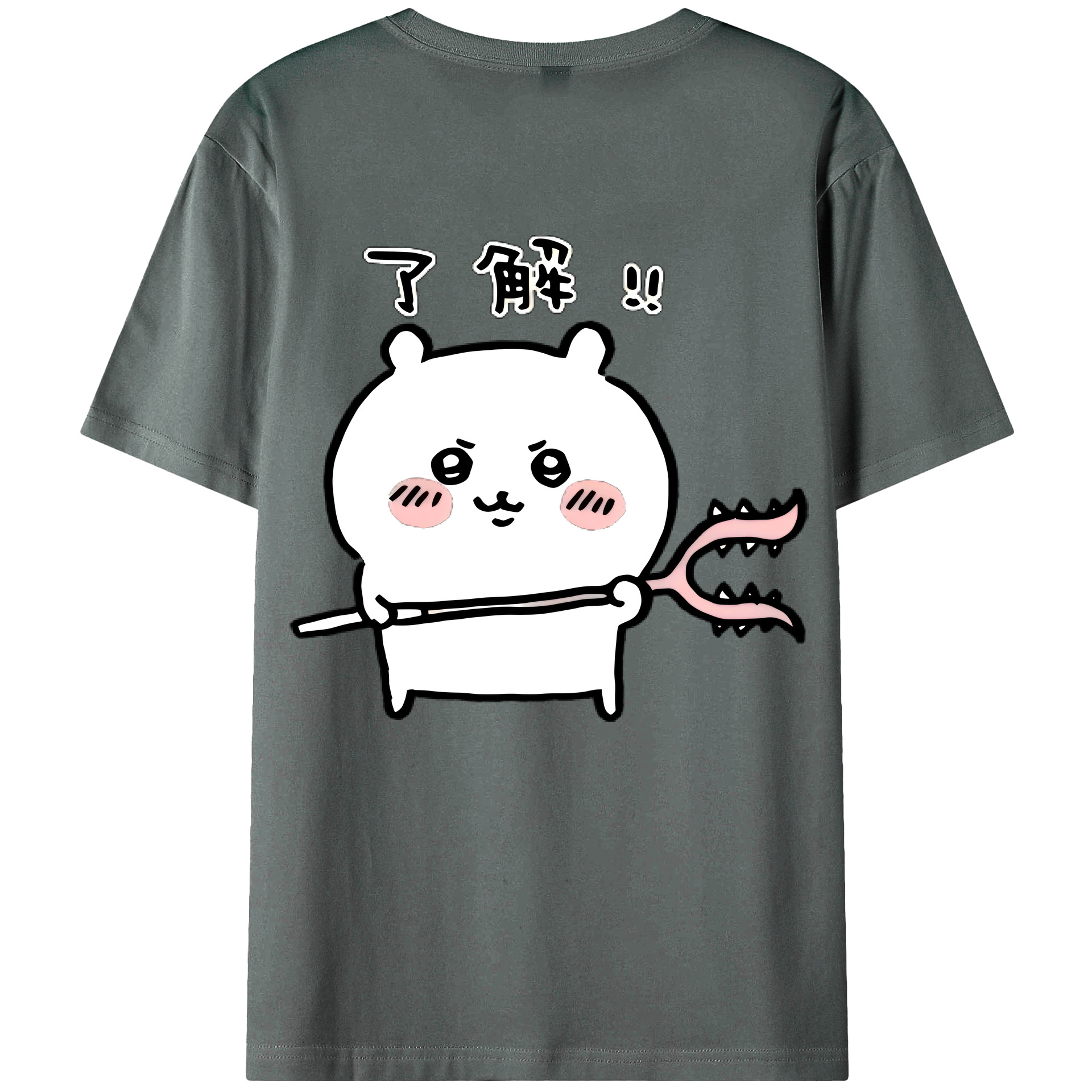 （画像用） ちいかわ ちいかわ Chii-kawa chiikawa 綿100％ メンズ半袖Tシャツ（バックプリント） 通気性